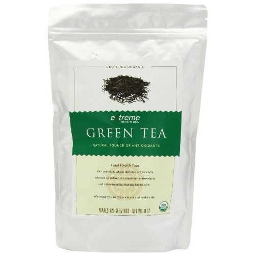 Extreme Healths Organically Grown Green Tea, Loose Leaf, 8-Ounc
