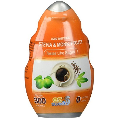 Ez-Sweetz Stevia &Amp; Monk Fruit 1.36Oz - Liquid Sweetener 300 Ser