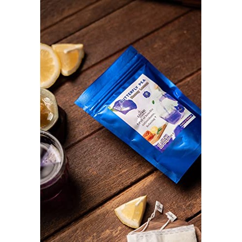 Butterfly Pea Flower Honey Lemon Hot Tea 25 Bags For Hot Tea Mix...
