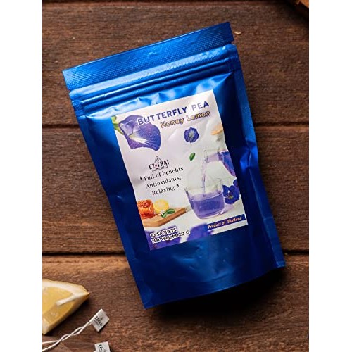 Butterfly Pea Flower Honey Lemon Hot Tea 25 Bags For Hot Tea Mix...