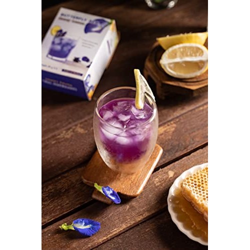 Honey Lemon Butterfly Pea Tea Mix Instant Tea Powder 50gram 5 S...