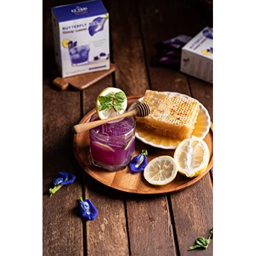 Honey Lemon Butterfly Pea Tea Mix Instant Tea Powder 50gram 5 S...