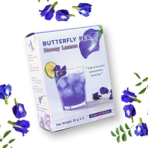 Honey Lemon Butterfly Pea Tea Mix Instant Tea Powder 50gram 5 S...