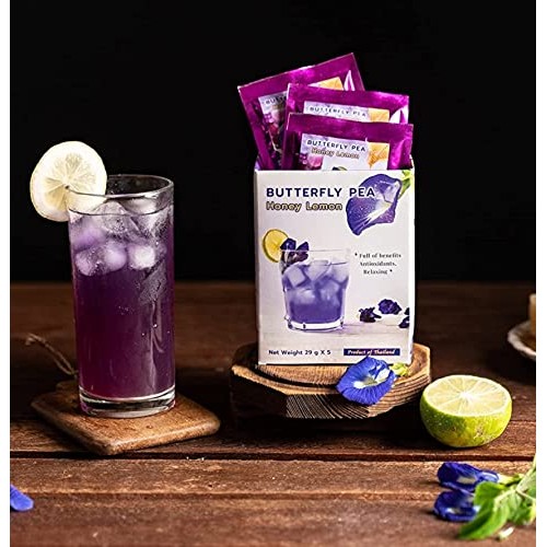 Honey Lemon Butterfly Pea Tea Mix Instant Tea Powder 50gram 5 S...