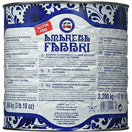Fabbri Amarena Wild Cherries In Syurp Large Can, 7 Pound