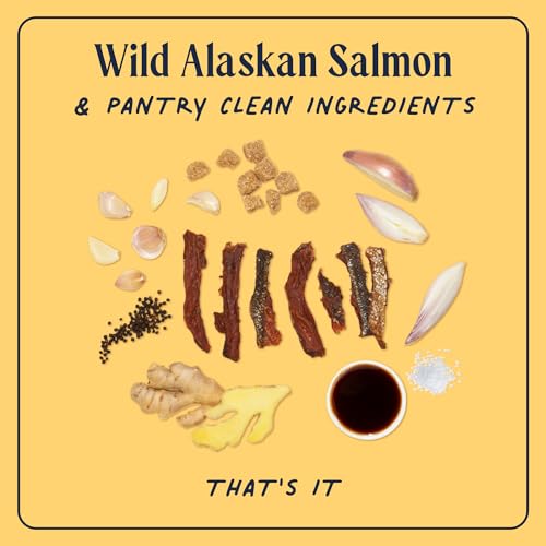 Fable Fish Wild Alaskan Salmon Jerky - Wild Caught Salmon with 3...