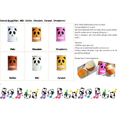 Gift Box Japanese Cute Panda Canned Bread Set Of 6 Different Tas
