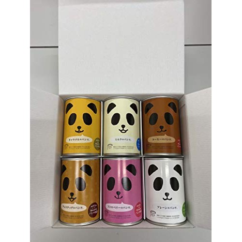 Japanese cute Panda Canned Bread six type of taste set(L