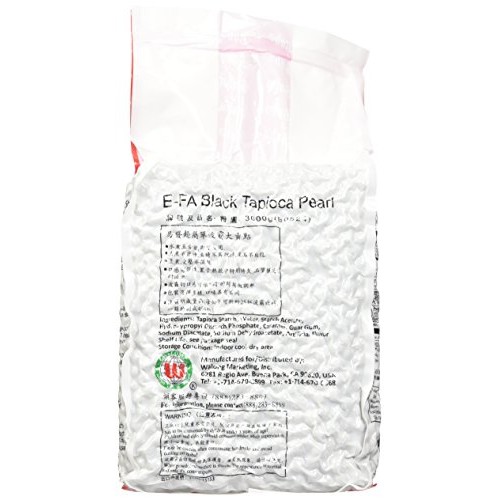 E-Fa Brand Premium Grade Black Tapioca Pearls 6.6 Lb [Bubble Tea]