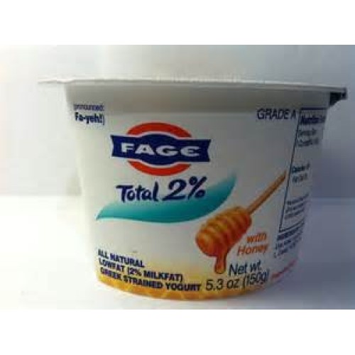 Fage Yogurt Greek Total 2% With Honey 5.3 Oz Pack Of 6