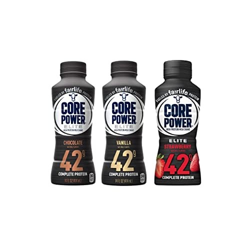 Core Power Elite High Protein Shake 42G, 3 Flavor Variety, Rea