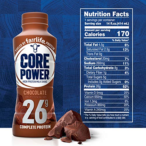 Core Power High Protein Milk Shake, Chocolate, 14 Fl Oz Pack Of