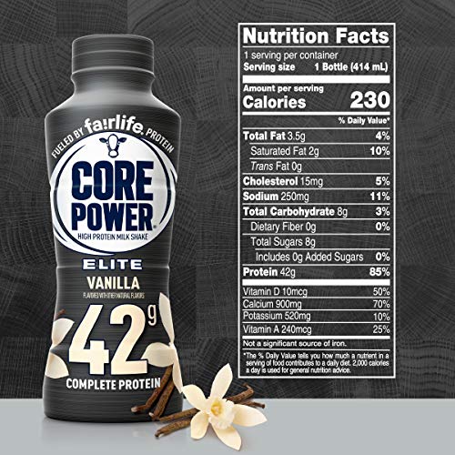 Fairlife Core Power Elite High Protein Shake 42G, Vanilla, Rea