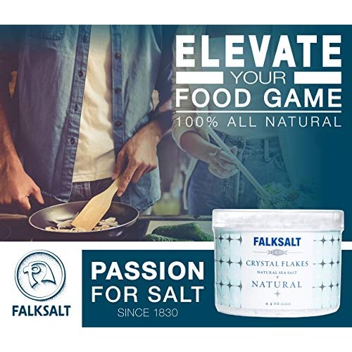 Falksalt Crystal Flakes Natural Sea Salt Natural 4.4 Oz