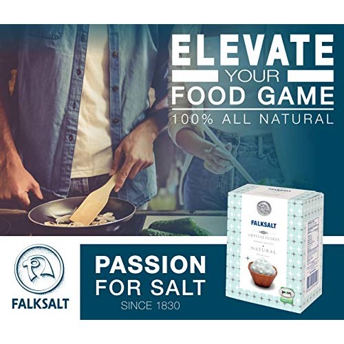 Falksalt Cyprus Organic Sea Salt Flakes, 8.8Oz Box