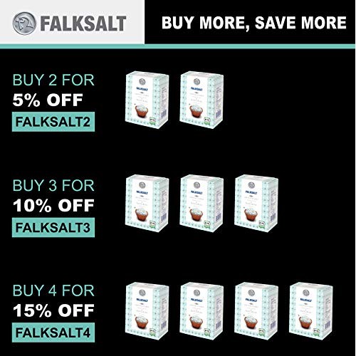 Falksalt Cyprus Organic Sea Salt Flakes, 8.8Oz Box