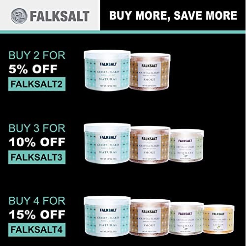 Falksalt | Organic Natural Sea Salt Flakes 2.47Oz. | Non-Gmo, Ko