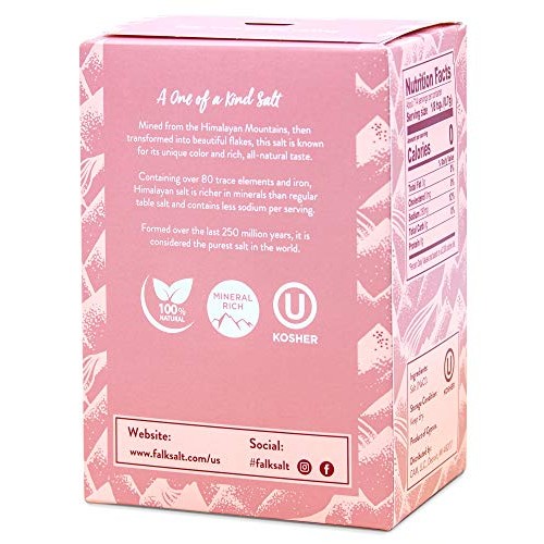 Falksalt Pink Himalayan Salt Flakes, 8.8Oz Box