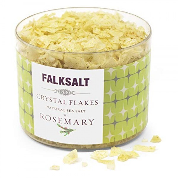 FALKSALT Rosemary Mediterranean Sea Salt Flakes 2.47oz - 5 Flavo...
