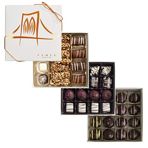 Dark Chocolate Assortment Gift Box - 3 Assorted Chocolate Gift B