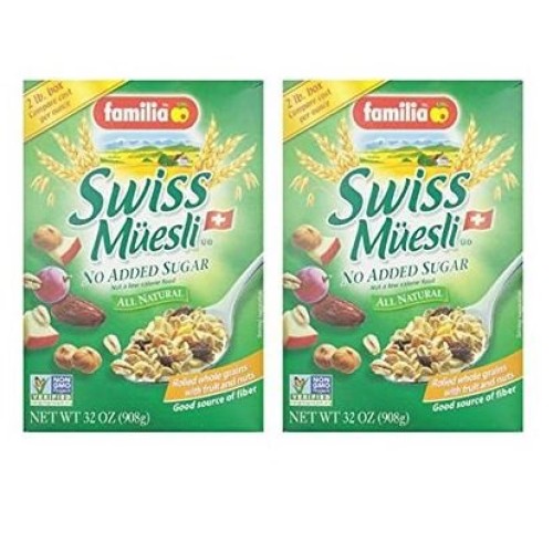 Familia Swiss Muesli No Sugar Added Cereal - 32 Oz Pack Of 2
