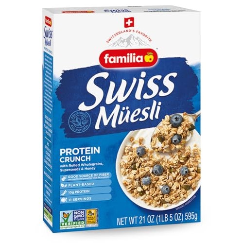 Familia Swiss Muesli Cereal 21oz - Protein Crunch with Superseed...