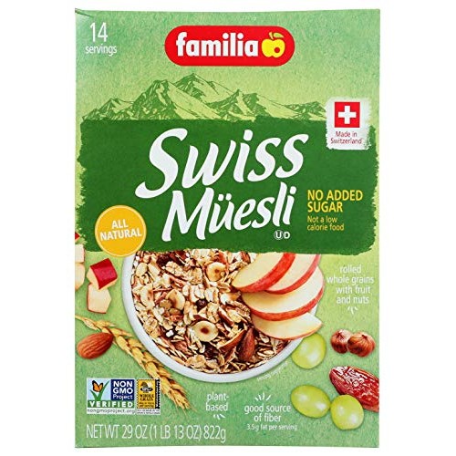 Familia Swiss Muesli No Added Sugar, 29 Ounce Packaging May Vary