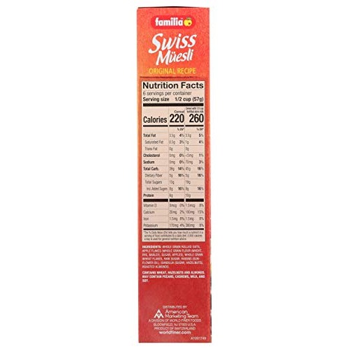 Familia Swiss Muesli, Original Recipe, 12 Ounce Pack Of 6