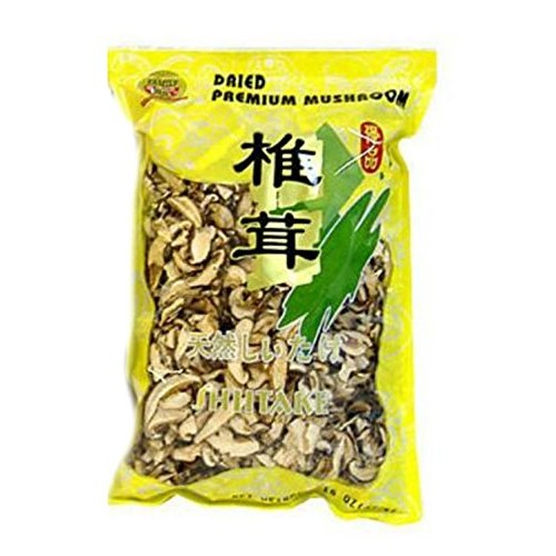 Premium Dried Shiitake Sliced Mushrooms 1 Pound Jumbo Bag Sliced
