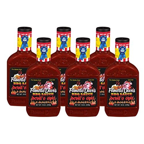 Famous Daves Devils Spit BBQ Sauce, 19 Ounce, Pack of 6