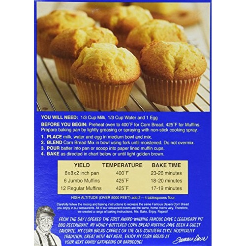Famous Daves, Corn Bread Mix, 15Oz Box Pack Of 3