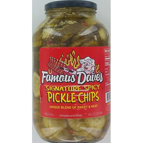 Famous Daves Signature Spicy Pickle Chips 64 Oz