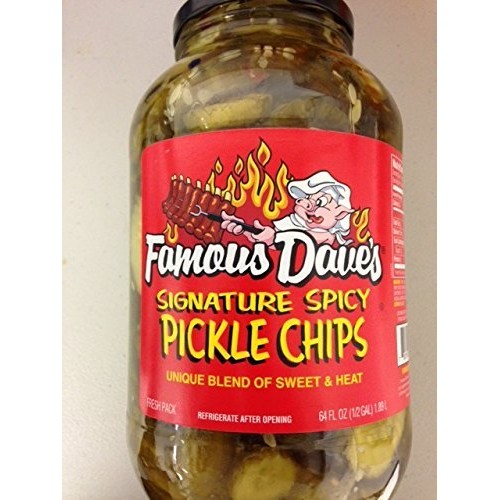 Famous Daves Signature Spicy Pickle Chips 64 Oz By Famous Daves