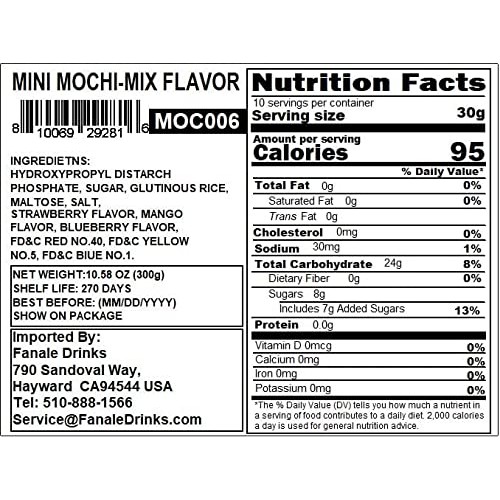 Fanale Mini Mochi - Mixed Color for Frozen Yogurt topping and Sh...