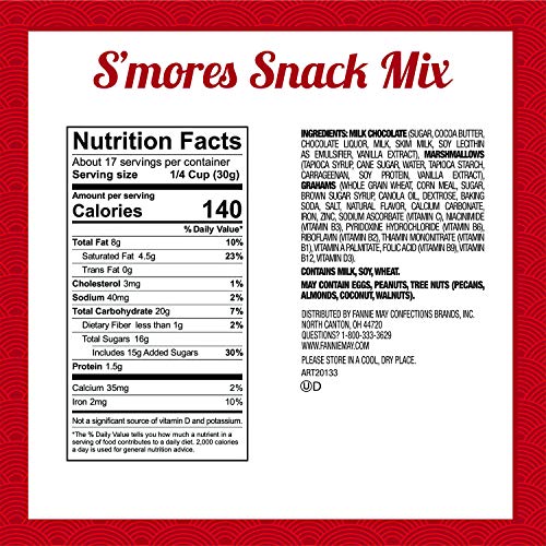 Fannie May Smores Snack Mix, Milk Chocolate Covered Mini Marshm Fannie May Smores Snack Mix, Milk Chocolate Covered Mini Marshm