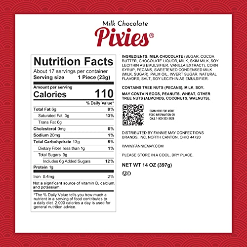 Fannie May, Milk Chocolate Candy, Pixies, Valentines Day Gift,