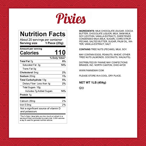 Fannie May Pixies, Milk Chocolate Covered Caramel With Pecans, C