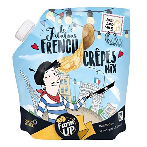 Le Fabulous French Crêpes Mix By Farin’Up, Non-Gmo, Just Add Mil