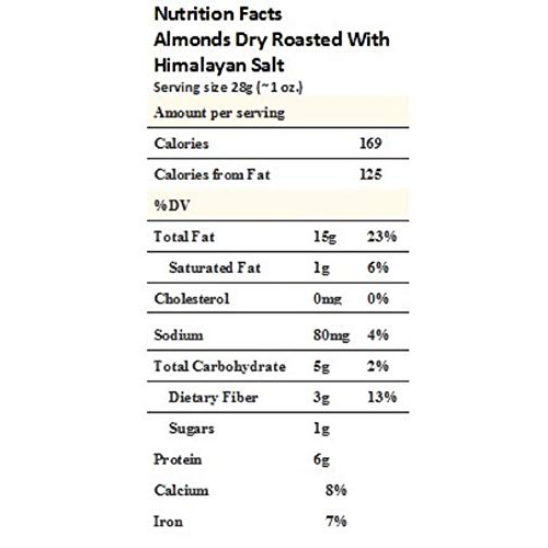 Dry Roasted California Almonds With Healthy Himalayan Salt 4 Lb