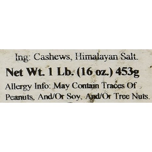 Dry Roasted Cashews Himalayan Salted - Small Batch - Oven Roaste