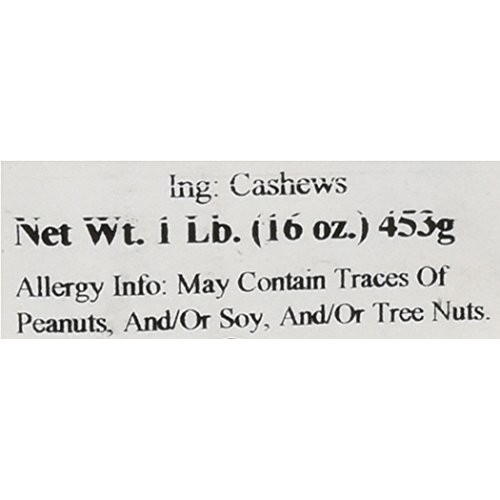 Dry Roasted Cashews Unsalted - Baked In Small Batches - Without