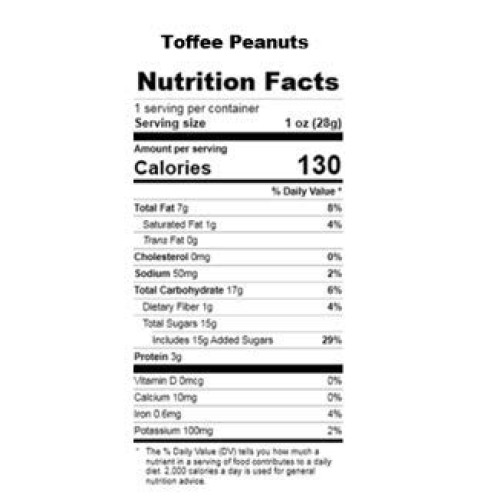 Farm Fresh Nuts Toffee Peanuts - Fresh Coated Candied Peanuts, S