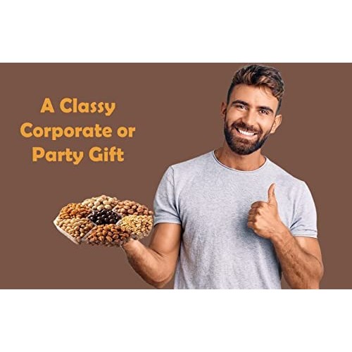 Holiday Party Basket - Gourmet Nuts And Chocolate Gift Tray, Hol