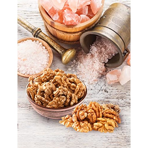 Oven Roasted California Salted Walnuts With Himalayan Salt And A