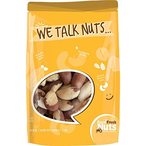 Whole, Shelled &Amp; Raw Brazil Nuts By Farm Fresh Nuts | 1 Lb Bag O