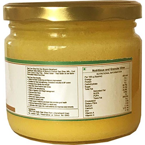 Farm Naturelle Desi Cow Ghee - 100 % Pure Ghee From A2 Milk - 30