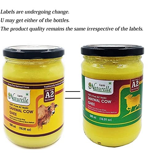 Farm Naturelle -A2 Cow Ghee Frgrass Fed Desi Sahiwal Cows Milk