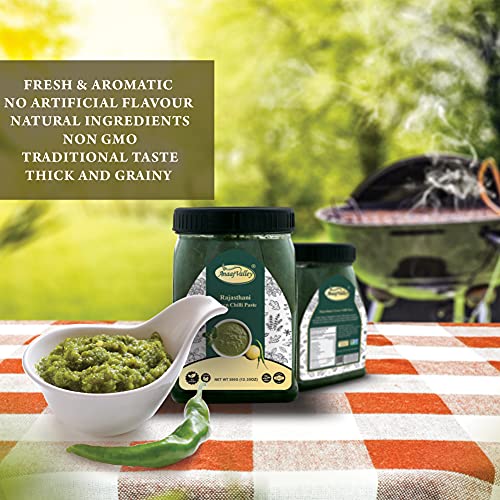 ANAAJ VALLEY Green Chili Paste – 350g Fresh Green Chili Paste – ...