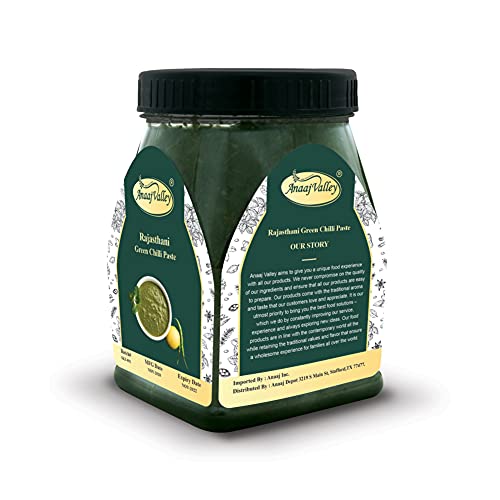 ANAAJ VALLEY Green Chili Paste – 350g Fresh Green Chili Paste – ...