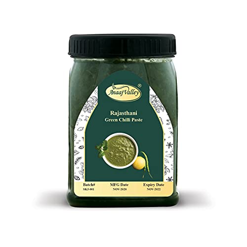 ANAAJ VALLEY Green Chili Paste – 350g Fresh Green Chili Paste – ...